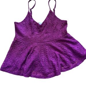 Garage Crop Top Tank Top Size Small, maroon